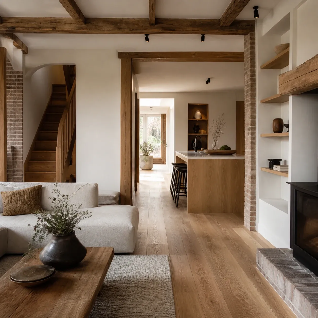 Volledig gerenoveerde woning met eiken maatwerk en behouden houten balken